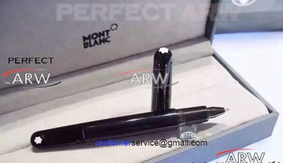 Perfect Replica New Mont blanc M Marc Newson Rollerball All Black